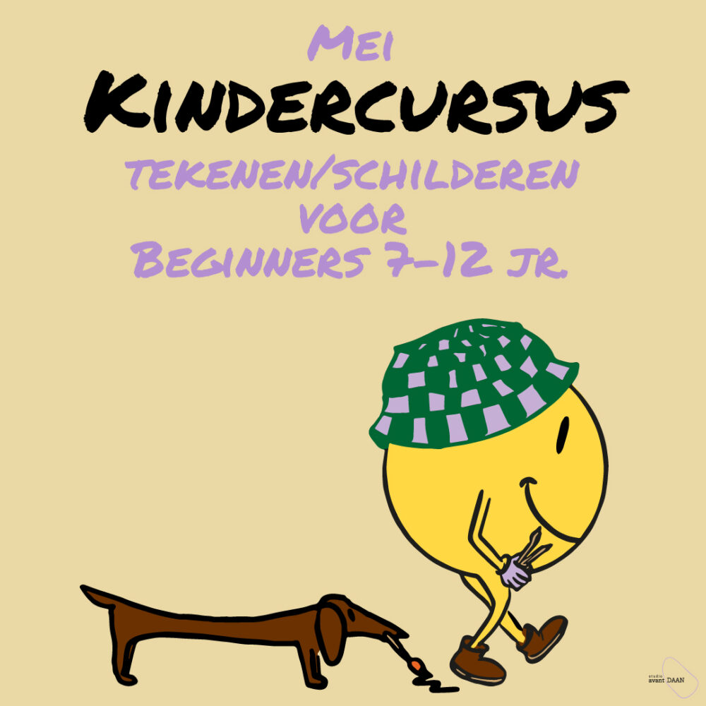 In mei start de kindercursus tekenen en schilderen voor beginners van 7-12 jaar.